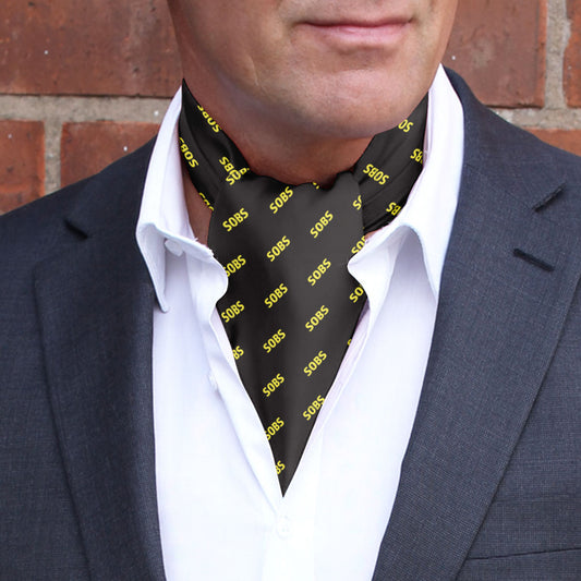 SOB Ascot - Black w/ Yellow SOB Pattern